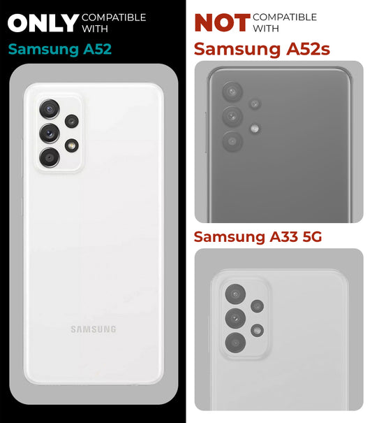 Silicone Border Transparent Back Cover for Samsung A52 4G