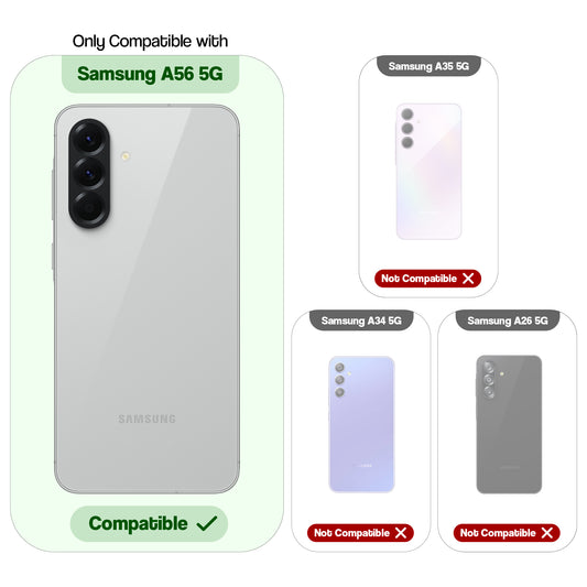 Transparent Shockproof Phone Back Cover Case With Raised Edges For Samsung A56 5G