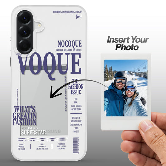 Designer Cover Case with Customizable Transparent Slot for Personalised Photos For Samsung A56 5G