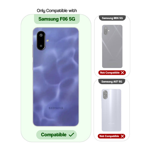 Transparent Shockproof Phone Back Cover Case With Raised Edges For Samsung F06 5G