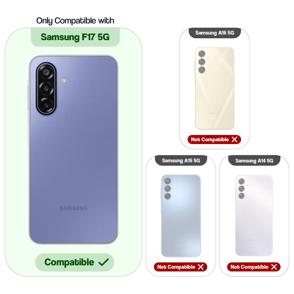 Dual Tone Silicone Grip Back Cover with Camera Protection for Samsung F17 5G