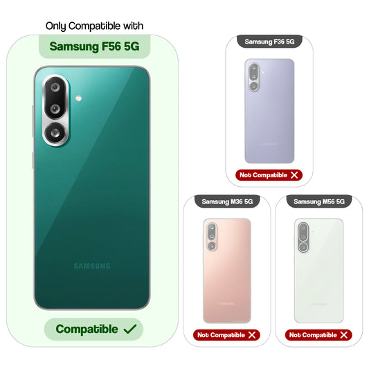 Transparent Shockproof Phone Back Cover Case With Raised Edges For Samsung F56 5G
