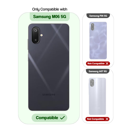 Transparent Shockproof Phone Back Cover Case With Raised Edges For Samsung M06 5G
