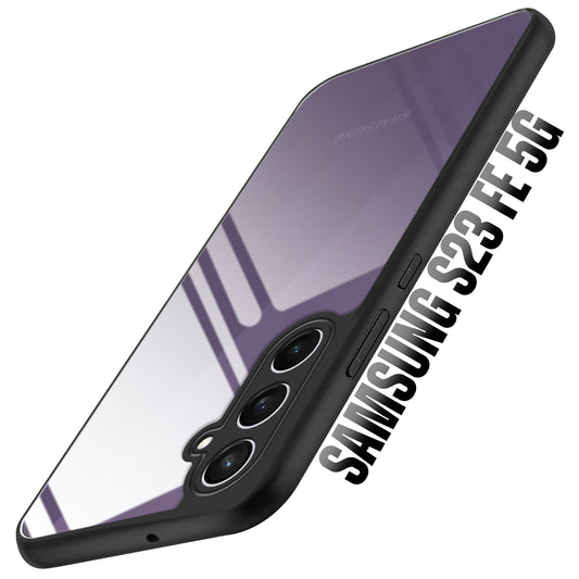 Premium Silicon Soft Framed Case with Clear Back Cover For Samsung S23 FE 5G