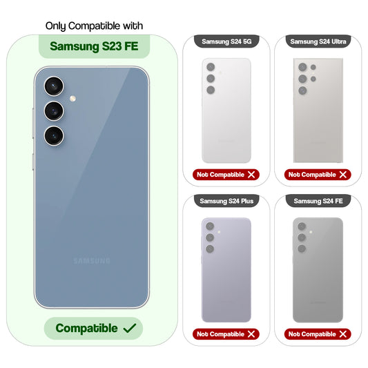 Transparent Shockproof Phone Back Cover Case With Raised Edges For Samsung S23 FE 5G