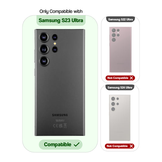 Transparent Shockproof Phone Back Cover Case With Raised Edges For Samsung S23 Ultra 5G