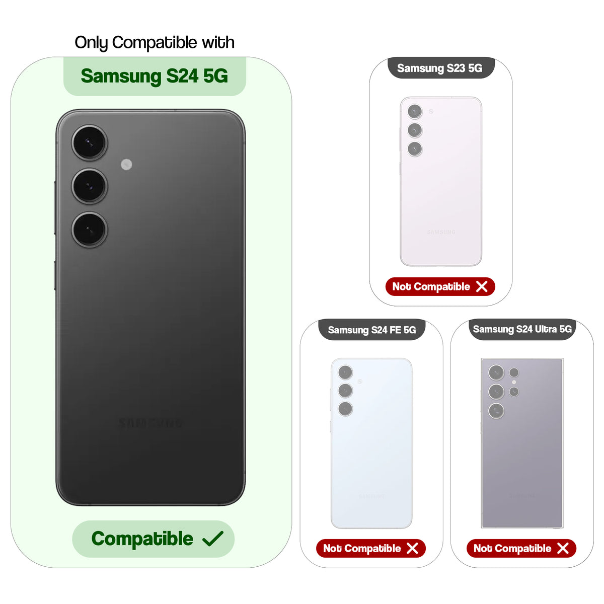 Frosted Sleek Matte Wireless Charging Support Back Cover Case For Samsung S24 5G With Raised Camera Protection
