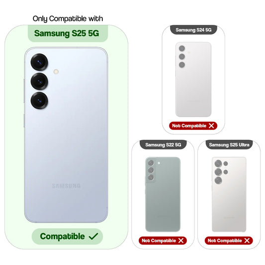 Transparent Shockproof Phone Back Cover Case With Raised Edges For Samsung S25 5G