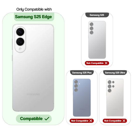 Transparent Shockproof Phone Back Cover Case With Raised Edges For Samsung S25 Edge 5G