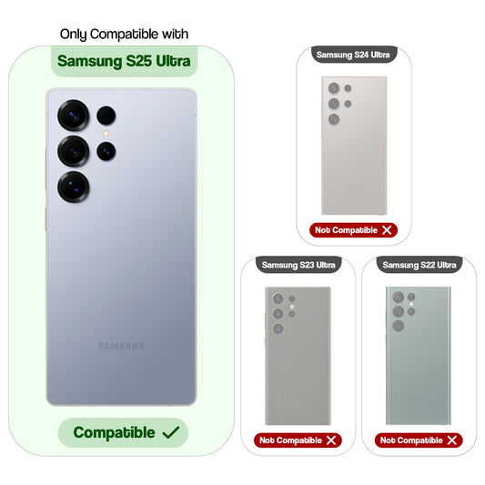 Transparent Shockproof Phone Back Cover Case With Raised Edges For Samsung S25 Ultra 5G
