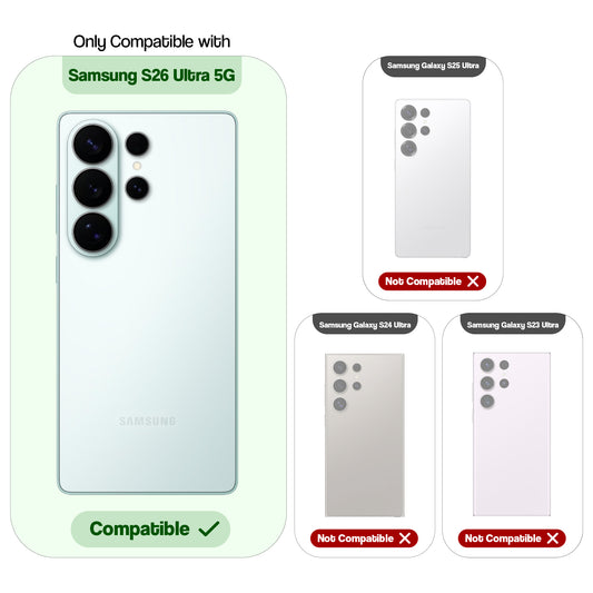 Crystal Clear Hard Anti-Yellow Transparent Back Cover Case For Samsung S26 Ultra 5G