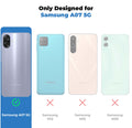 Clear hard back case compatibility guide showing fit for Samsung A07 5G and not compatible with other models