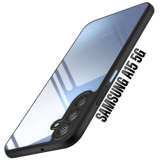Premium Silicon Soft Framed Case with Clear Back Cover For Samsung A15 5G