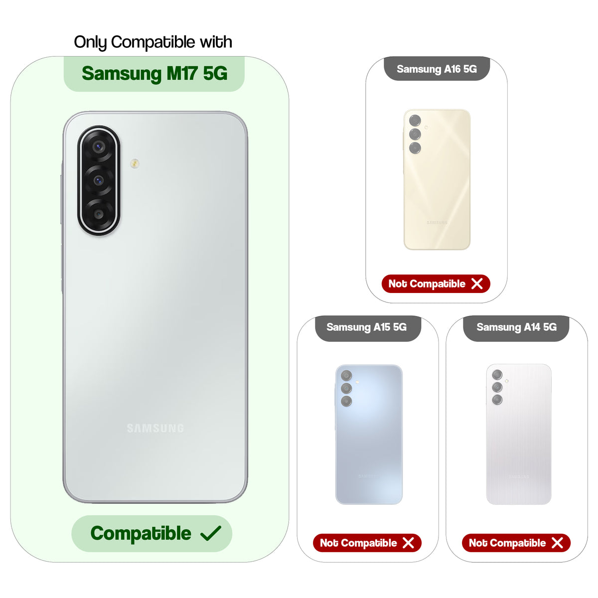 Dual Tone Silicone Grip Back Cover with Camera Protection for Samsung M17 5G