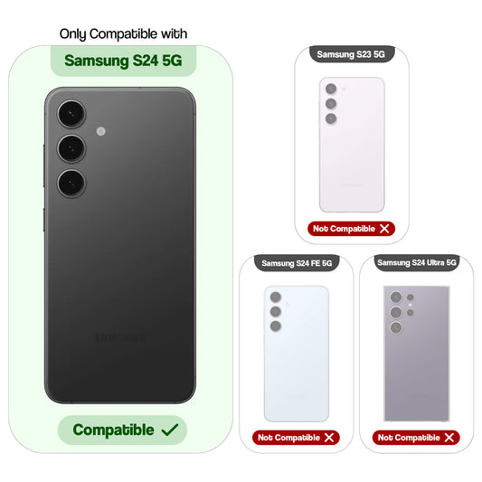 Colourful Frosted Matte Wireless Charging Support Back Cover Case for Samsung S24 5G With Raised Camera Protection