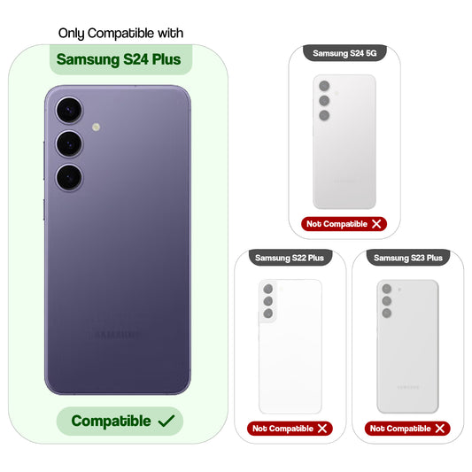 Crystal Clear Hard Anti-Yellow Transparent Back Cover Case For Samsung S24 Plus 5G