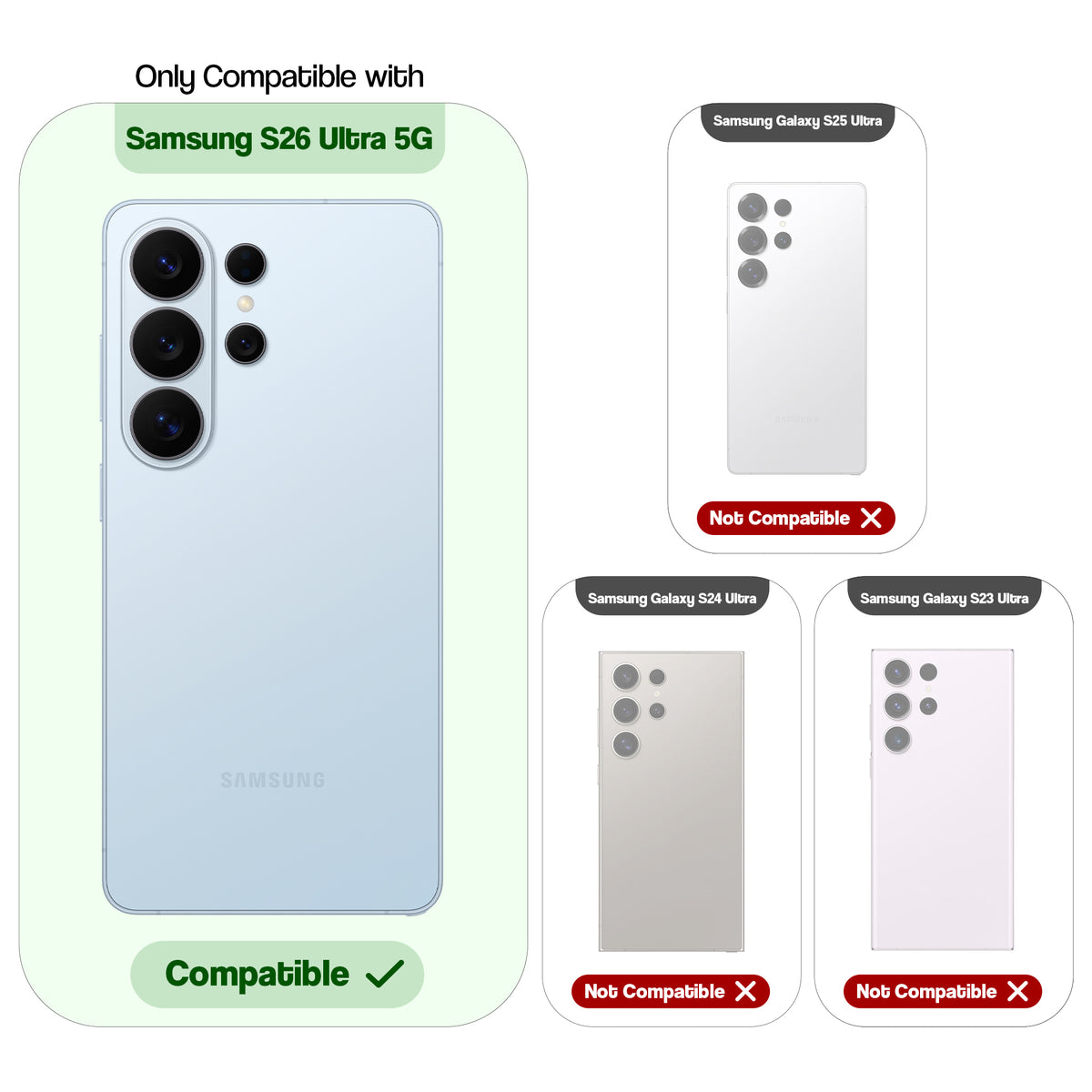 Premium MagSafe Case for Samsung S26 Ultra 5G with Frosted Back, Soft Silicone Edges & Raised Camera Protection