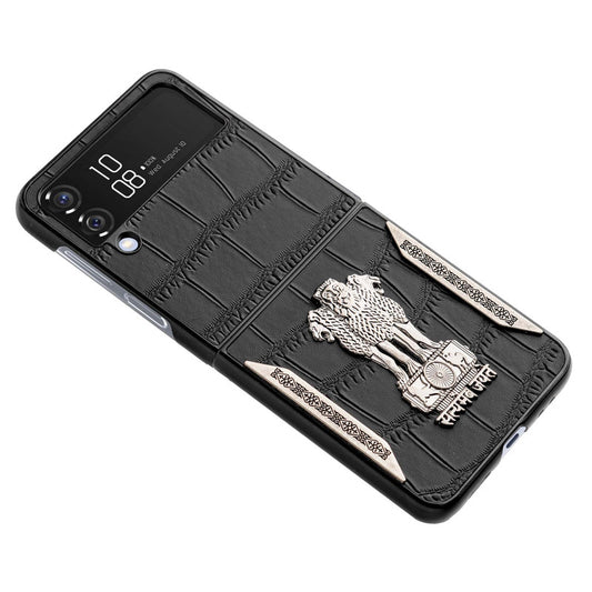 Designer Back Case Inspired by Satyamev Jayate, Textured Surface & Soft Inner Fabric for Samsung Z Flip 4