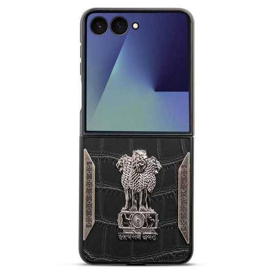 Designer Back Case Inspired by Satyamev Jayate, Textured Surface & Soft Inner Fabric for Samsung Z Flip 7