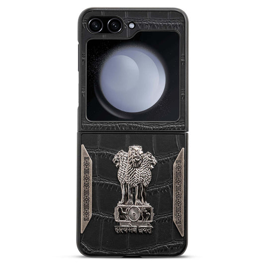 Designer Back Case Inspired by Satyamev Jayate, Textured Surface & Soft Inner Fabric for Samsung Z Flip 5