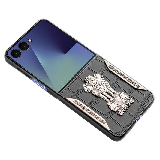 Designer Back Case Inspired by Satyamev Jayate, Textured Surface & Soft Inner Fabric for Samsung Z Flip 7