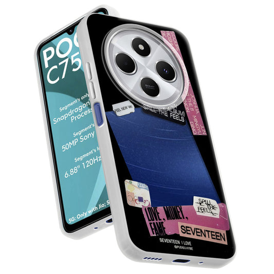 Designer Cover Case with Customizable Transparent Slot for Personalised Photos For Poco C75 5G