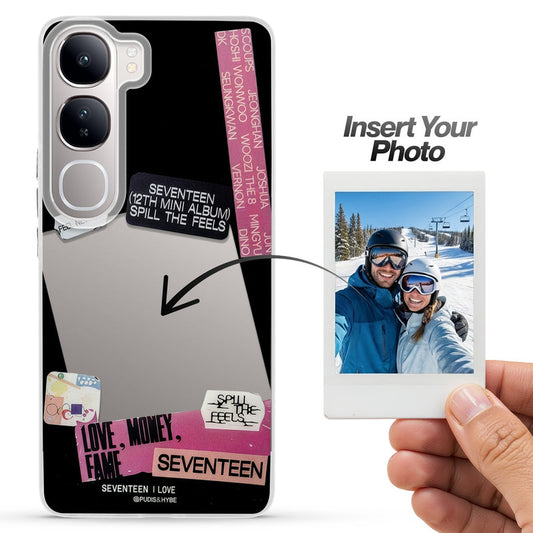 Designer Cover Case with Customizable Transparent Slot for Personalised Photos For Vivo Y300 5G