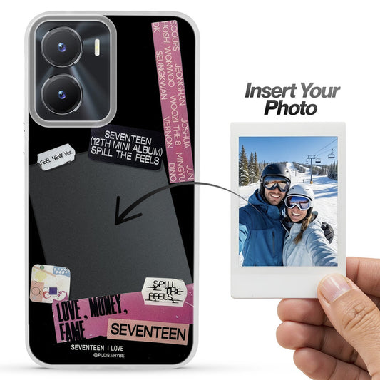 Designer Cover Case with Customizable Transparent Slot for Personalised Photos For Vivo T2x 5G