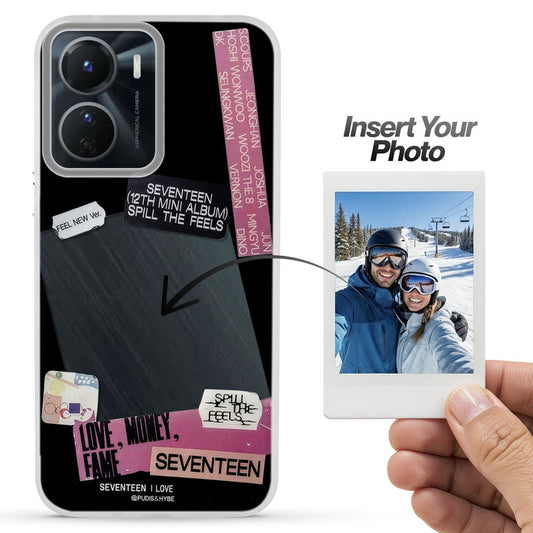 Designer Cover Case with Customizable Transparent Slot for Personalised Photos For Vivo Y16