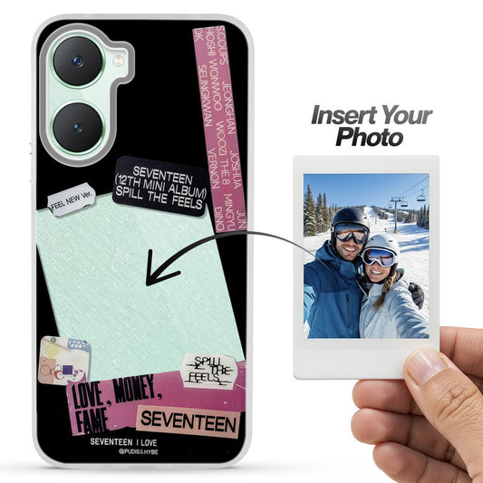 Designer Cover Case with Customizable Transparent Slot for Personalised Photos For Vivo Y18