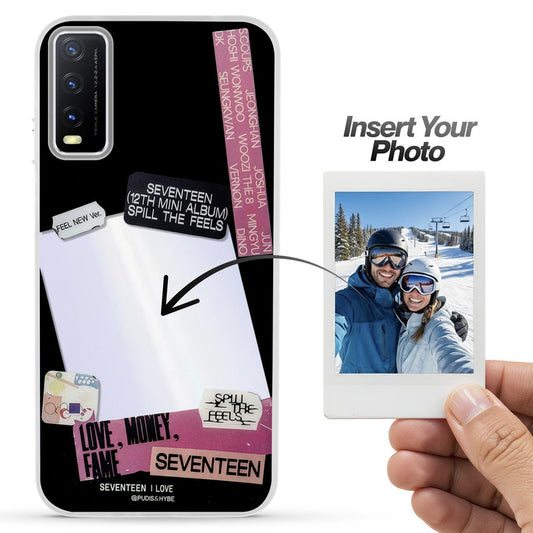 Designer Cover Case with Customizable Transparent Slot for Personalised Photos For Vivo Y20