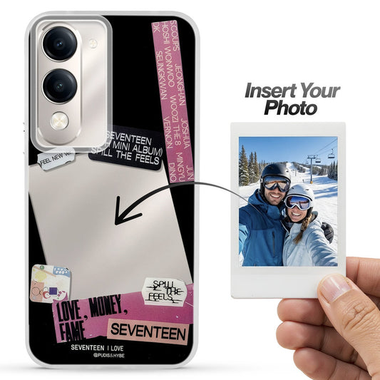Designer Cover Case with Customizable Transparent Slot for Personalised Photos For Vivo Y19e