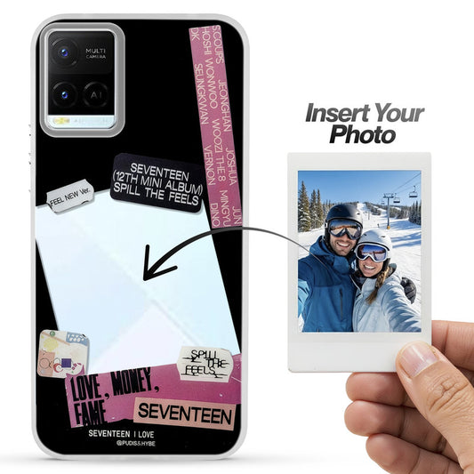Designer Cover Case with Customizable Transparent Slot for Personalised Photos For Vivo Y21 2021
