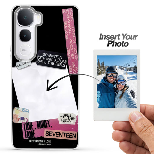 Designer Cover Case with Customizable Transparent Slot for Personalised Photos For Vivo Y400 5G