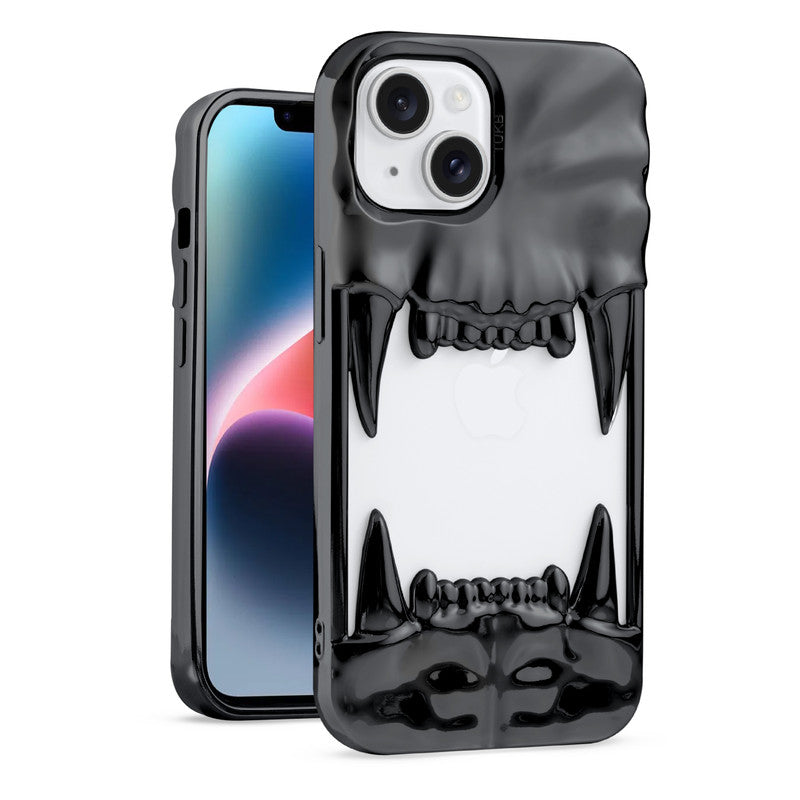 3D Tiger Fang Back Case for Apple iPhone 14, A Wild and Fearless Vibe