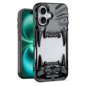 3D Tiger Fang Back Case for Apple iPhone 16 Plus, A Wild and Fearless Vibe