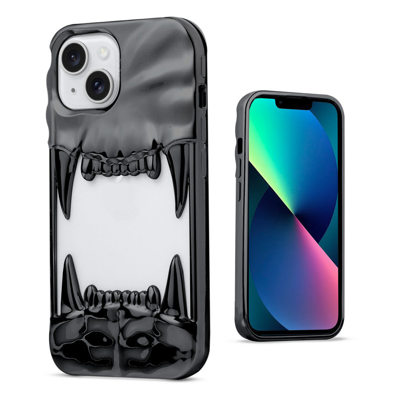 3D Tiger Fang Back Case for Apple iPhone 13, A Wild and Fearless Vibe