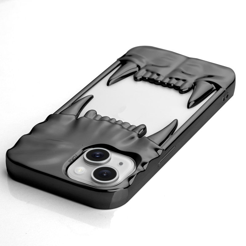 3D Tiger Fang Back Case for Apple iPhone 14, A Wild and Fearless Vibe