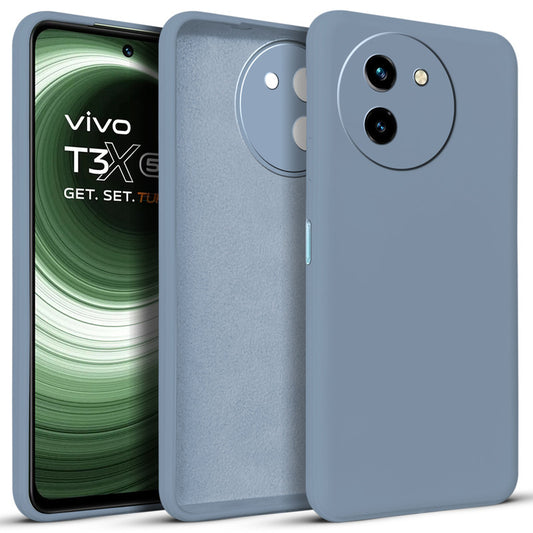 Premium Matte Silicone Back Cover for Vivo T3x 5G