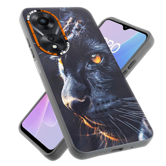 Dark Elegant Wild Creatures Printed Back Cases For Oppo A78 5G