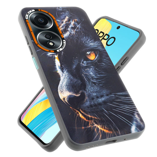 Dark Elegant Wild Creatures Printed Back Cases For Oppo A58 4G