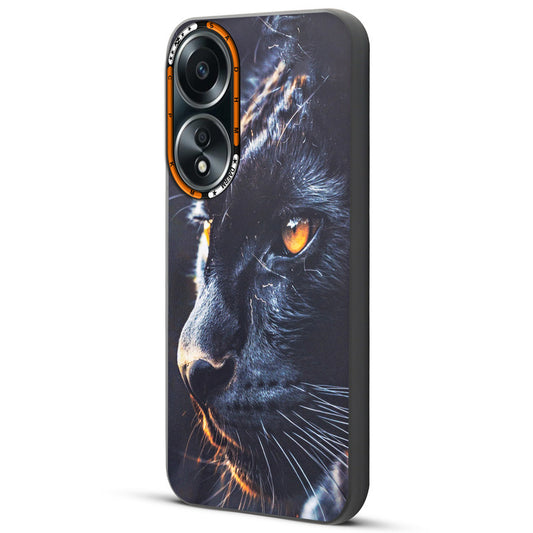 Dark Elegant Wild Creatures Printed Back Cases For Oppo A58 4G