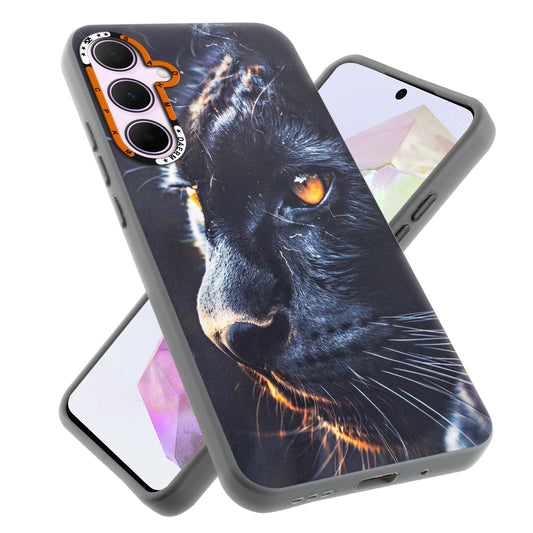 Dark Aesthetic Wild Animal Printed Back Cases For Samsung A35 5G