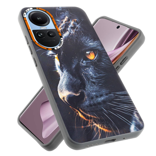 Dark Aesthetic Wild Animal Printed Back Cases For Oppo Reno 10 5G