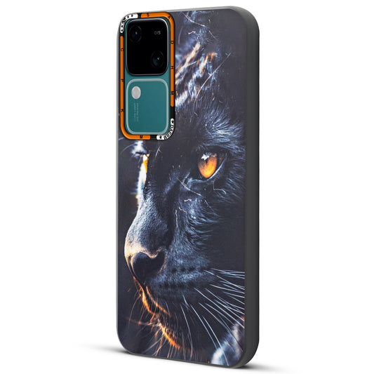 Dark Aesthetic Wild Animal Printed Back Cases For Vivo V30 5G
