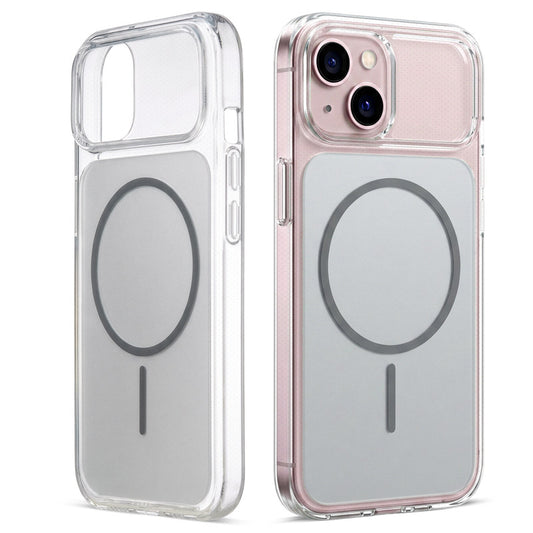 Silicone Hybrid Hard Back Cover with Wireless Charging Support for Apple iPhone 13