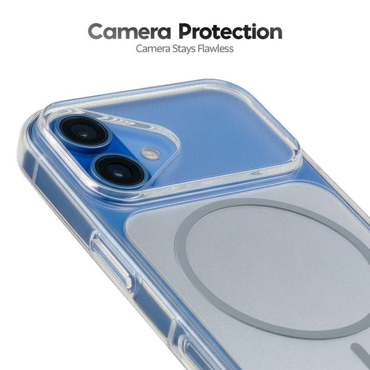 Silicone Hybrid Hard Back Cover with Wireless Charging Support for Apple iPhone 16