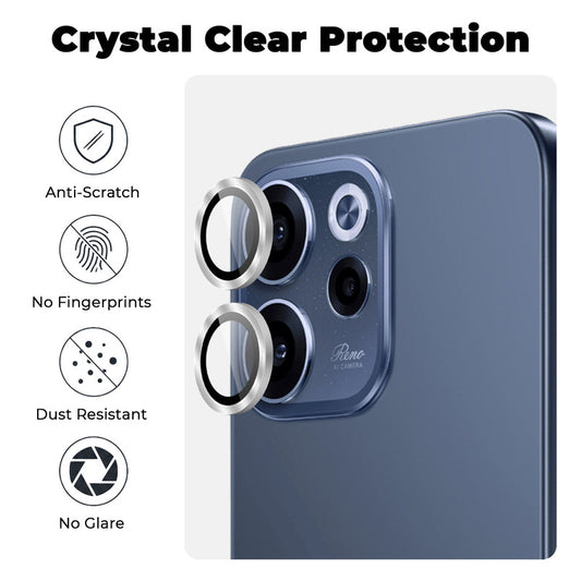 Camera Lens Protector For Oppo Reno 15c 5G, HD Clear Lens Guard (2 Camera Rings)