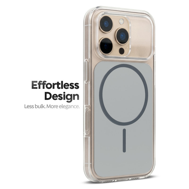 Silicone Hybrid Hard Back Cover with Wireless Charging Support for Apple iPhone 16 Pro