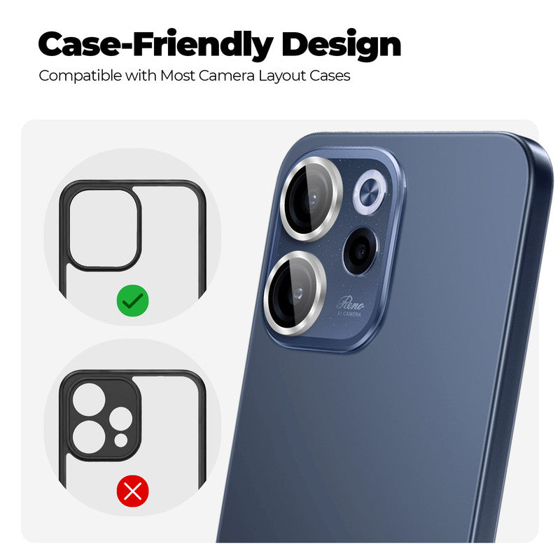 Camera Lens Protector For Oppo Reno 15c 5G, HD Clear Lens Guard (2 Camera Rings)